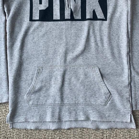 Victoria Secret PINK 1/4 grey sweater - Picture 2 of 4